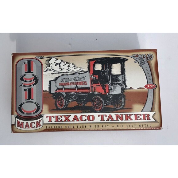 TEXACO Limited Collector's Edition 1910 MACK OIL TANKER TRUCK 3.5" X 7" - Picture 8 of 9